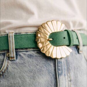 Sézane RARE Sandy Belt in Green/Gold Size 90